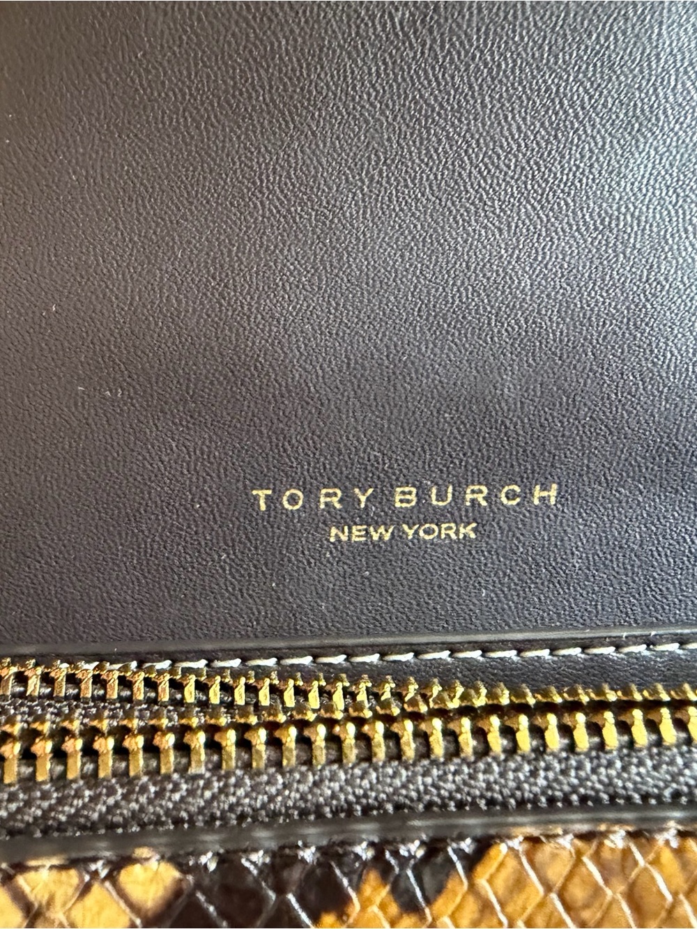 Tory Burch Snake-Print Crossbody in Brown and Black - Picture 6 of 10